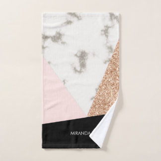 Mosaïque de Rose de Parties scintillant de marbre