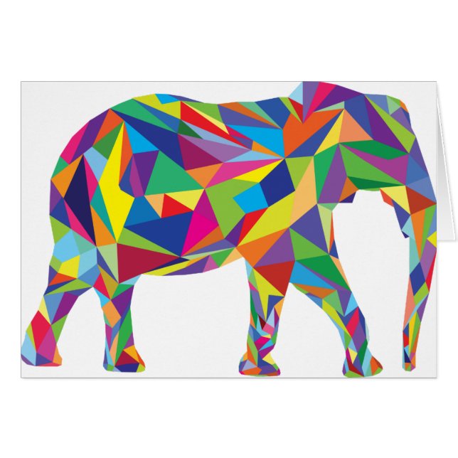 Mosaïque d'éléphant (Devant horizontal)