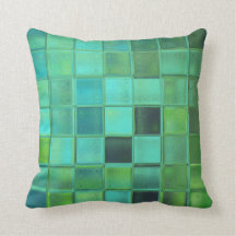 Mosaïque en verre de mer Décoration Coussin maison