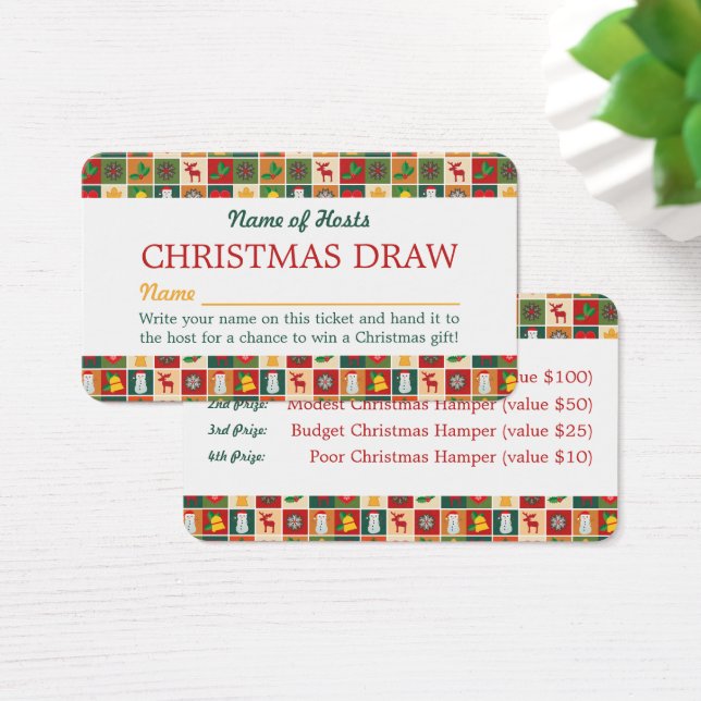 Mosaïque festive, raffle de Noël Billets (Bureau)