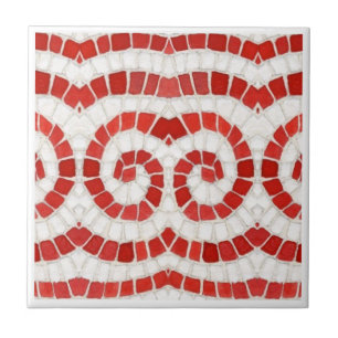 MOSAÏQUE IONIQUE ROUGE Carreau en céramique carré