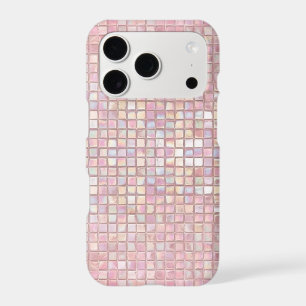 Mosaïque pastel rose en grille