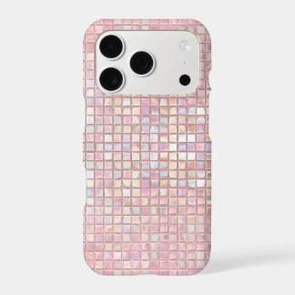 Mosaïque pastel rose en grille