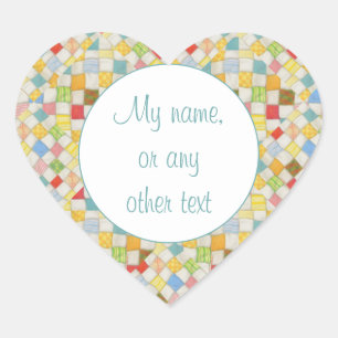 MOSAÏQUE POUR COUVERTURE COEUR Autocollants mats