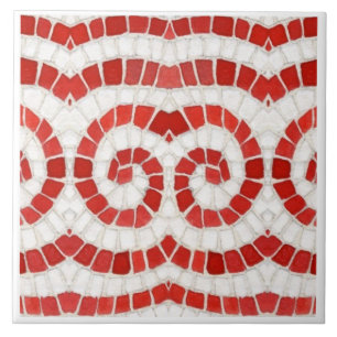 MOSAÏQUE ROUGE 6" Carreaux de céramique Carré
