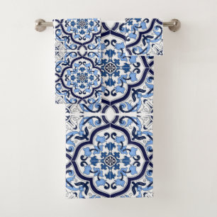 Mosaïque sicilienne en majolique florale blanche b
