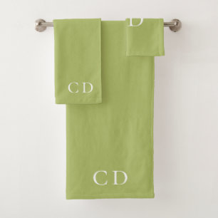 Mosaïque vert jaune initiales minimaliste