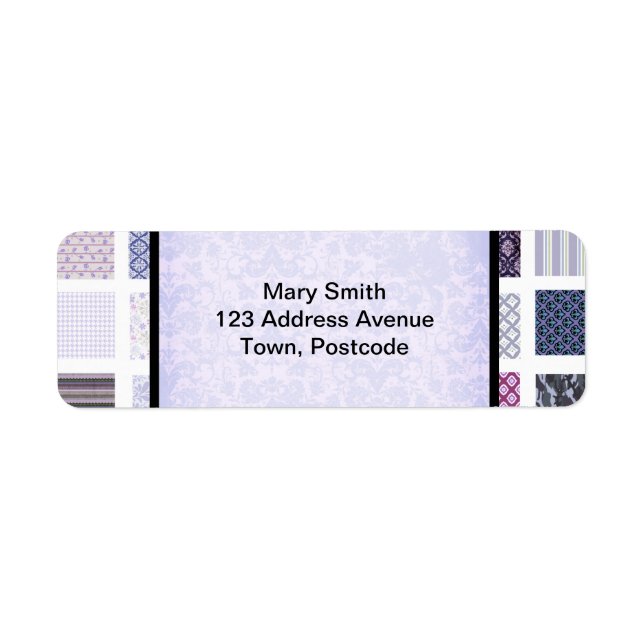 Mosaïque violette et blanche (Devant)