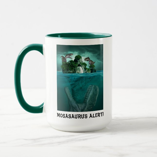 Mosasaurus Alert! Customize Jurassic World Dino Mu Mug (Left)