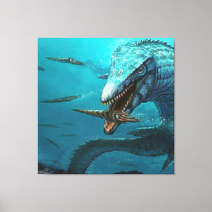 Mosasaurus hunting  canvas print