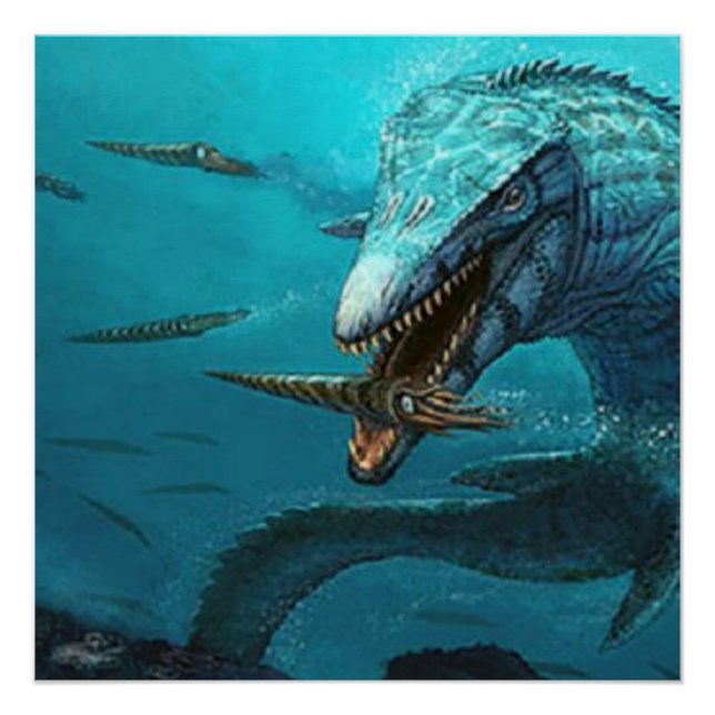 Mosasaurus hunting poster (Front)