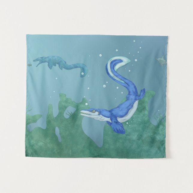 Mosasaurus Tapestry (Front (Horizontal))