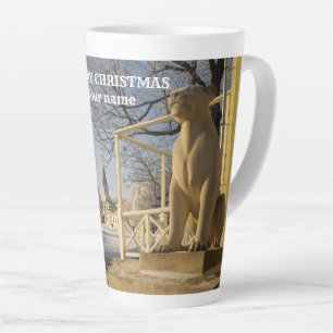 Moscou. Hiver. sculpture de lion Latte Mug
