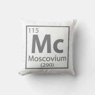 Moscovium - Russian Science Periodic Table Throw Pillow
