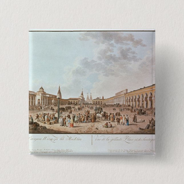 Moscow 2 Inch Square Button (Front)