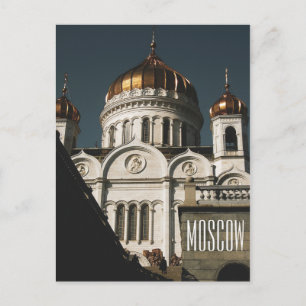 Moscow Christ The Saviour Church City Architecture Postcard