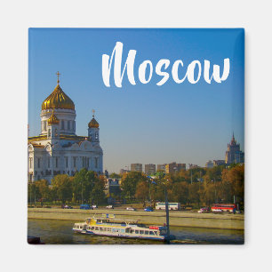 Moscow City Moskva River Cathedral Architecture Magnet