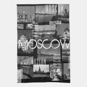 Moscow City St Basil's Cathedral Architecture City Kitchen Towel