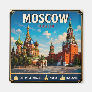 🧲 Moscow City Vacation Memory Russia 🏛️ Magnet