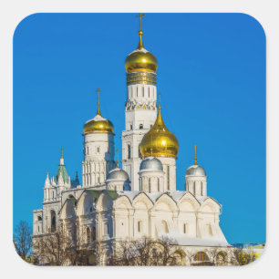 Moscow Kremlin cathedrals Square Sticker