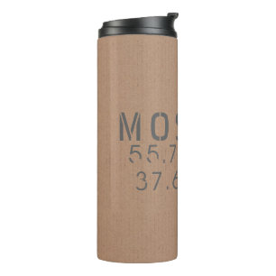 Moscow Latitude Longitude  Thermal Tumbler