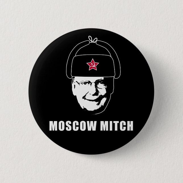 Moscow Mitch 2 Inch Round Button (Front)