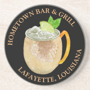 Moscow Mule Cocktail Personalized Coaster