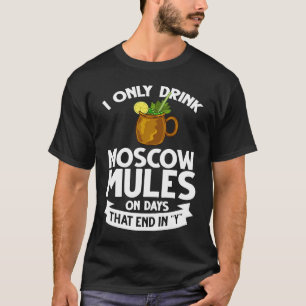 Moscow Mule Recipe Copper Mugs Drink T-Shirt