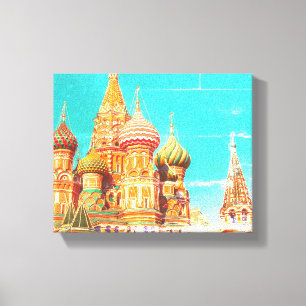 Moscow Red Square St Basil's Russia Architecture Canvas Print