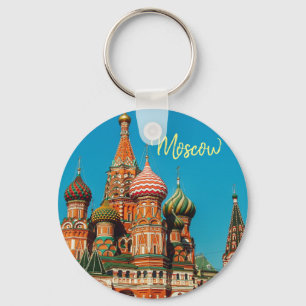 Moscow Red Square St Basil's Russia Keychain