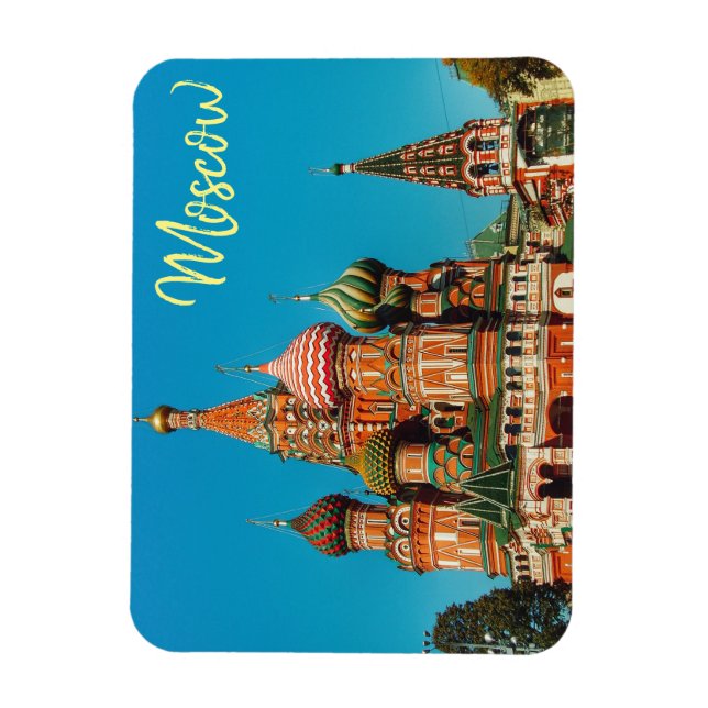 Moscow Red Square St Basil's Russia Magnetic Card Magnet (Vertical)