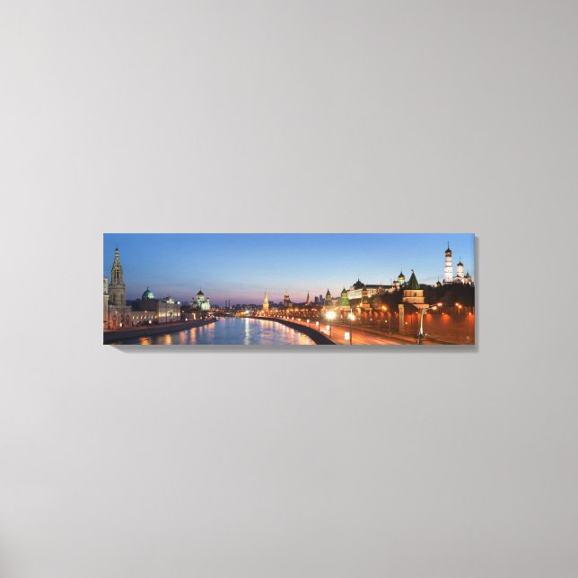 Moscow River at Dusk Canvas Print (Front)