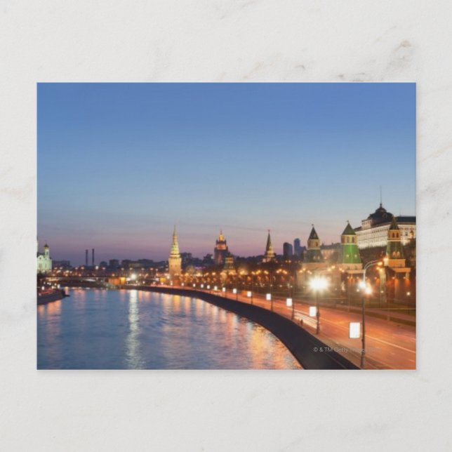 Moscow River at Dusk Postcard (Front)