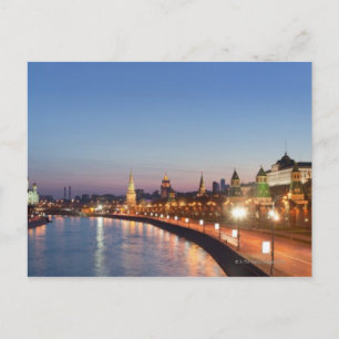 Moscow River at Dusk Postcard