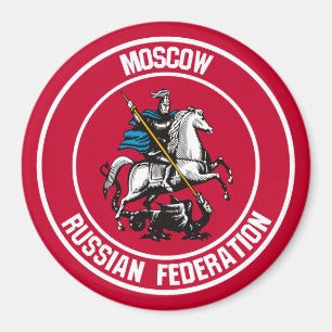 Moscow Round Emblem Magnet