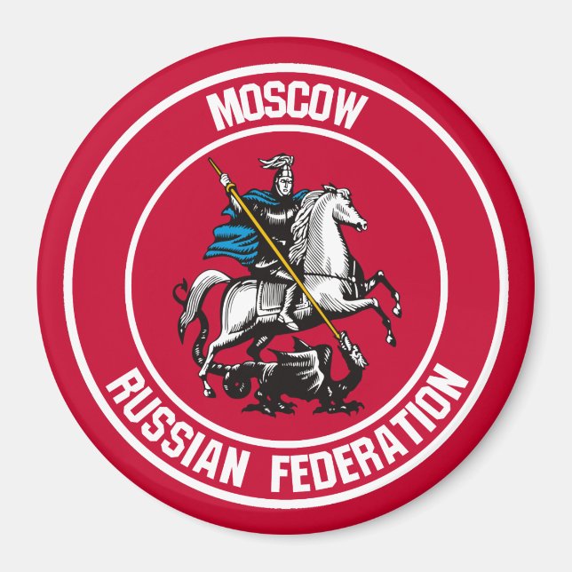 Moscow Round Emblem Magnet (Front)