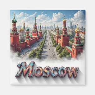🧲 Moscow Russia Adventure Memory 🇷🇺 Magnet