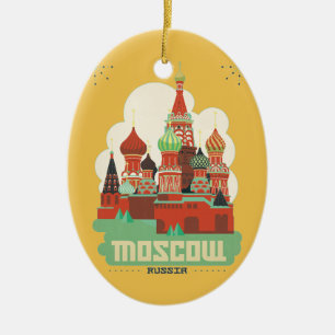 Moscow Russia Ceramic Ornament
