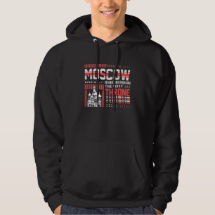 Moscow Russia Landmark Typography Travel Hoodie