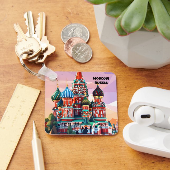 Moscow Russia vintage travel keychain (Desk)