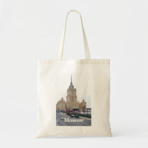 Moscow skyscraper tote bag