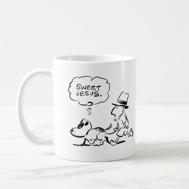 Mose Goes Walkies "Sweet Jesus" Mug (Left)
