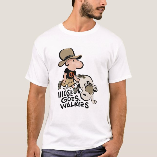 Mose Goes Walkies Tee Shirt (Front)