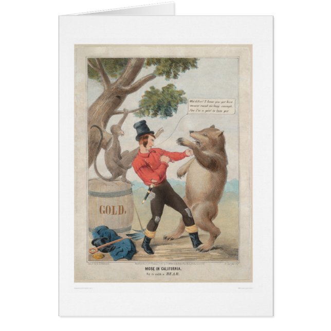 Mose in California: Set-to with a Bear (1475) (Front)