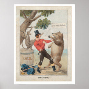 Mose in California: Set-to with a Bear (1475) Poster