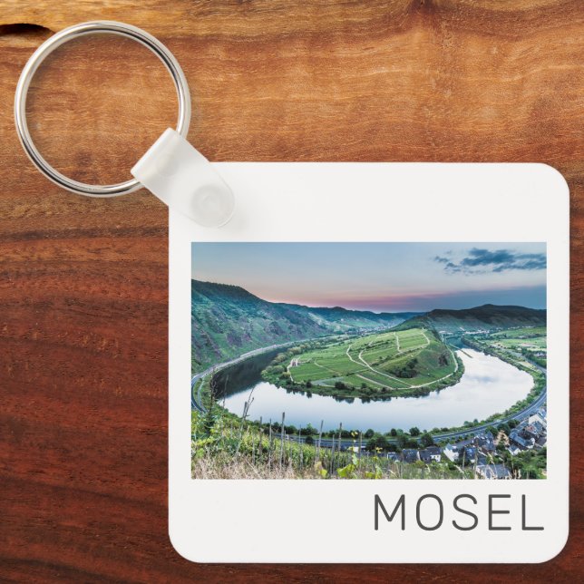 Moselle Calmont Loop Sunset River Souvenir Keychain (Front)