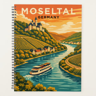 Moseltal Germany Vintage Travel Art Planner