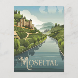 Moseltal Moselle Valley Germany vintage Postcard