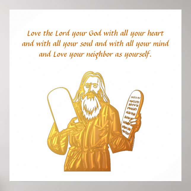 Moses - 10 Commandments - Greatest Commandment Poster (Front)