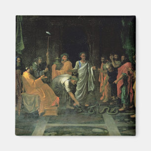 Moses and the Brazen Serpent (oil on canvas) Magnet